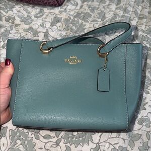 Coach Turquoise Leather Shoulder Bag